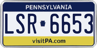 PA license plate LSR6653