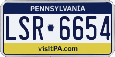 PA license plate LSR6654