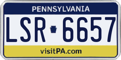 PA license plate LSR6657
