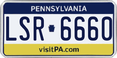 PA license plate LSR6660