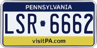 PA license plate LSR6662
