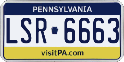 PA license plate LSR6663
