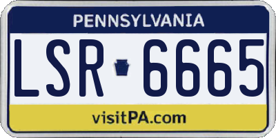 PA license plate LSR6665