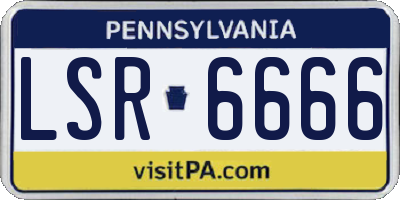 PA license plate LSR6666