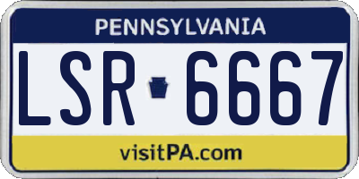 PA license plate LSR6667