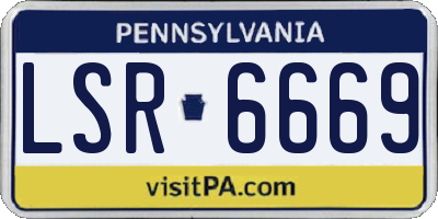 PA license plate LSR6669