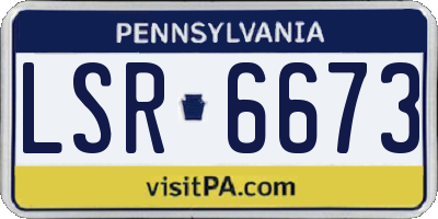 PA license plate LSR6673