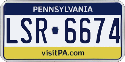 PA license plate LSR6674