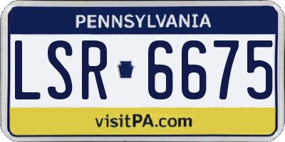 PA license plate LSR6675
