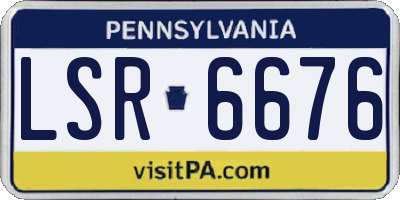 PA license plate LSR6676