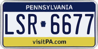 PA license plate LSR6677