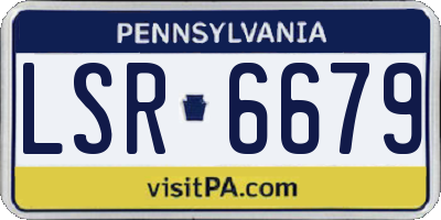 PA license plate LSR6679