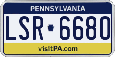 PA license plate LSR6680