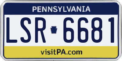 PA license plate LSR6681