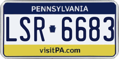 PA license plate LSR6683