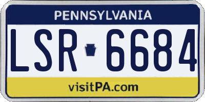 PA license plate LSR6684