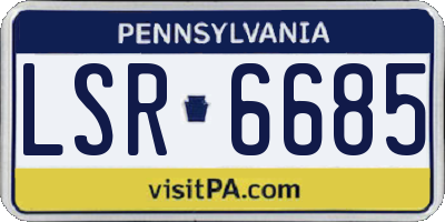 PA license plate LSR6685