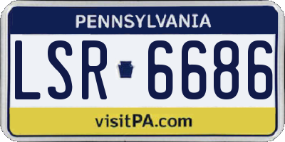 PA license plate LSR6686