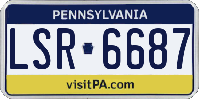 PA license plate LSR6687