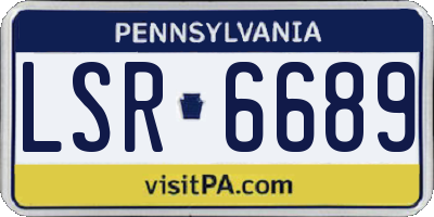 PA license plate LSR6689