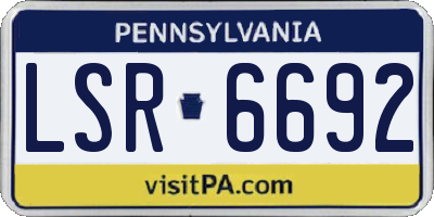 PA license plate LSR6692