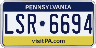 PA license plate LSR6694