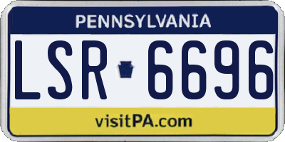 PA license plate LSR6696