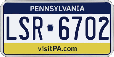 PA license plate LSR6702