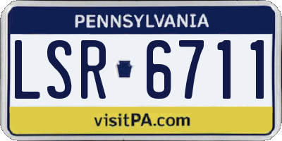 PA license plate LSR6711