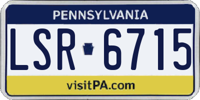 PA license plate LSR6715
