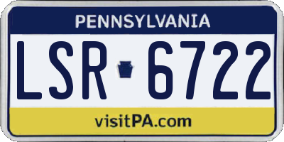 PA license plate LSR6722