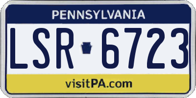 PA license plate LSR6723