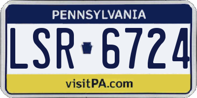 PA license plate LSR6724