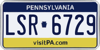 PA license plate LSR6729