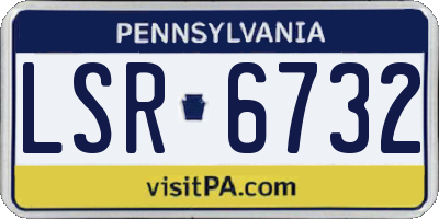 PA license plate LSR6732