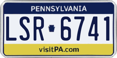 PA license plate LSR6741