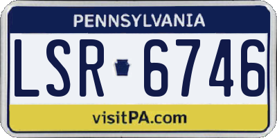 PA license plate LSR6746