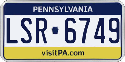 PA license plate LSR6749