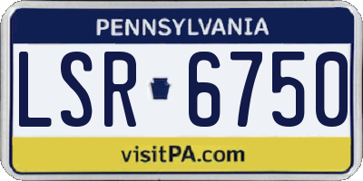PA license plate LSR6750