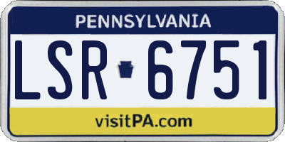 PA license plate LSR6751
