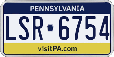 PA license plate LSR6754