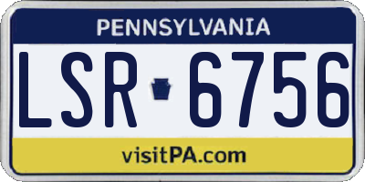 PA license plate LSR6756