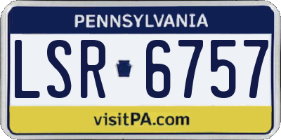 PA license plate LSR6757
