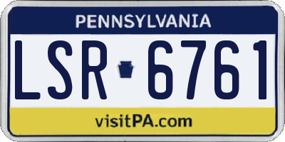 PA license plate LSR6761