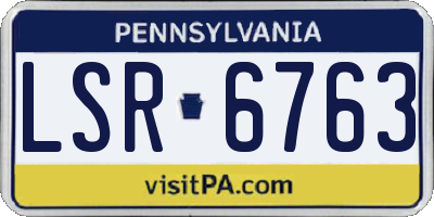 PA license plate LSR6763