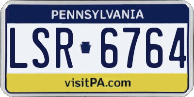 PA license plate LSR6764
