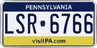 PA license plate LSR6766