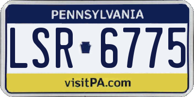 PA license plate LSR6775