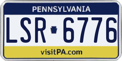 PA license plate LSR6776