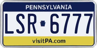PA license plate LSR6777